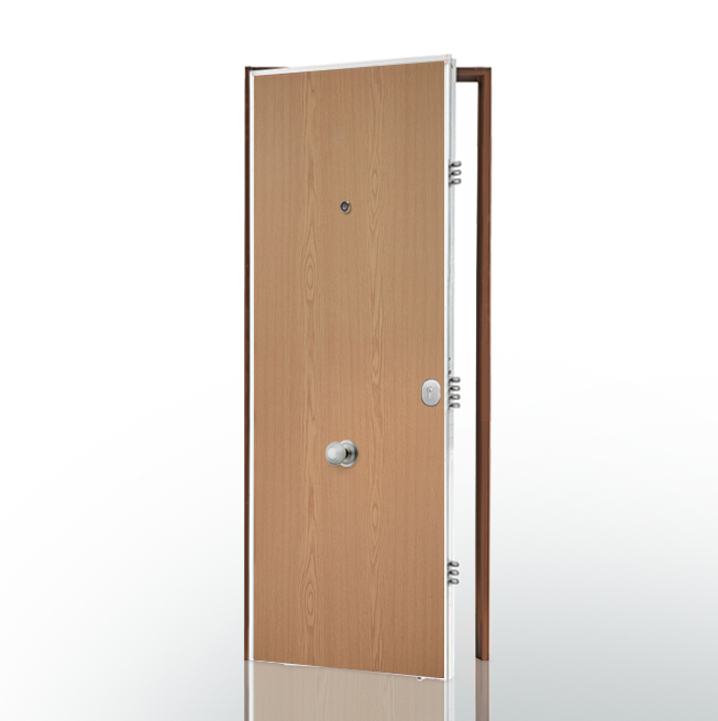 acorazada puerta roble liso exterior